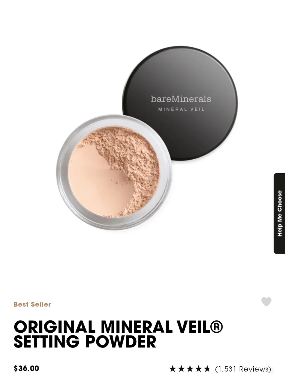 bareMinerals Original Mineral Veil Loose Setting Powder. New!!